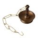 Heavy Brass Hanging Oil Lamp With Long Chain